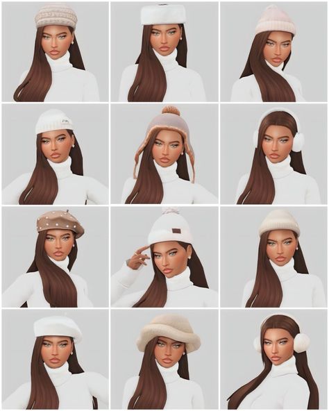 marilynjeansims Sims 4 Aesthetic, 4 Aesthetic, Sims 4 Piercings, Cc Hats, Sims 4 Tsr, Preppy Winter, Sims 4 Anime, Sims Packs, Hat Aesthetic