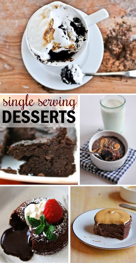 Baking For One Person Desserts, Desserts For 1 Person, Individual Desserts For One, Dessert For 1 Person, One Person Desserts Single Serve, Quick One Person Dessert, Chocolate Dessert For One, Quick Dessert For One, Desserts For One Person