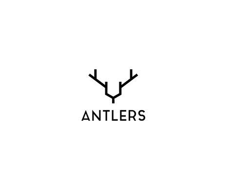 Antlers Logo by Denis Abdullah Antler Logo, Deer Logo, Deer Antlers, Logo Ideas, Simple House, Letter Logo, Antlers, Brand Identity, Global Community