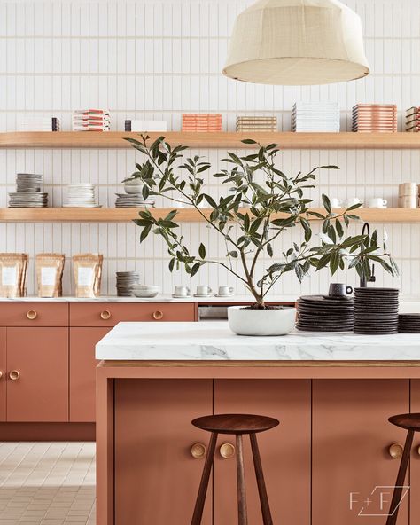 Sweet July — Form + Field - San Francisco Bay Area Interior Designer Farmhouse Brick, Dusty Peach, Glazed Brick, Ayesha Curry, Cle Tile, Brick Tile, Future Perfect, Brick Tiles, Interior Renovation