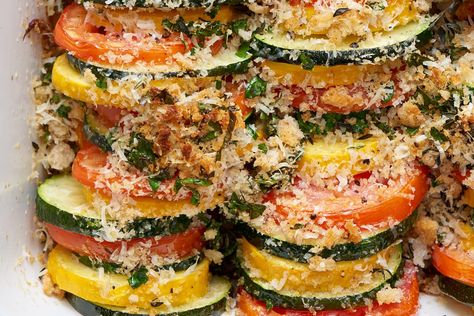 A summer vegetable dish worth turning the oven on for. Side Dishes With Lasagna, What To Serve With Lasagna, Lasagna Sides, Lasagna Side Dishes, Christmas Lasagna, Christmas Dinner Sides, Vegetable Gratin, Christmas Side Dishes, Italian Vegetables