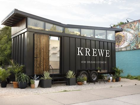 Mobile Beauty Salon, Container Restaurant, Mobile Coffee Shop, Tiny House Company, Butterfly Roof, Container Conversions, Shotgun House, Tiny Shop, Metal Siding