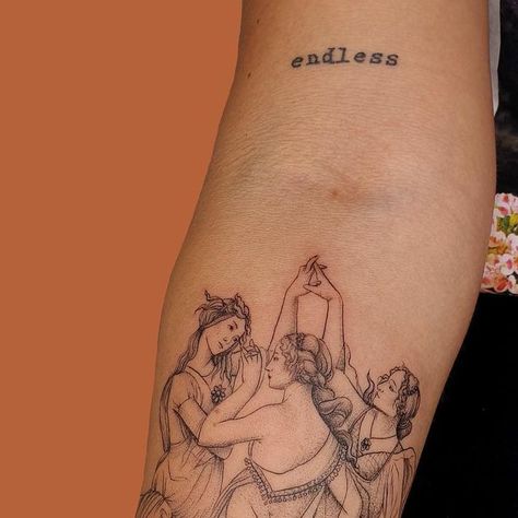 Mariana Oliveira on Instagram: "The three Graces 〰️ obrigada Inês!" The Three Graces Tattoo, Big Three Tattoo, Three Graces Tattoo, Tattoos For Three, Three Tattoo, Growth Tattoo, Grace Tattoos, Disposable Income, Tattoo 2024