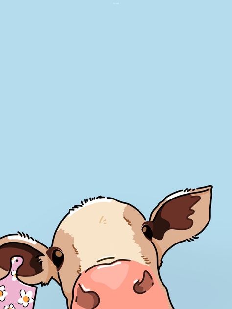 Cute Easter Wallpapers Aesthetic, Western Easter Wallpaper, Cute Cow Wallpapers, Cute Easter Wallpaper Iphone, Cute Cow Lockscreen, Cartoon Cow Face, Cow Wallpaper Aesthetic, Easter Iphone Wallpaper, Easter Wallpaper Aesthetic