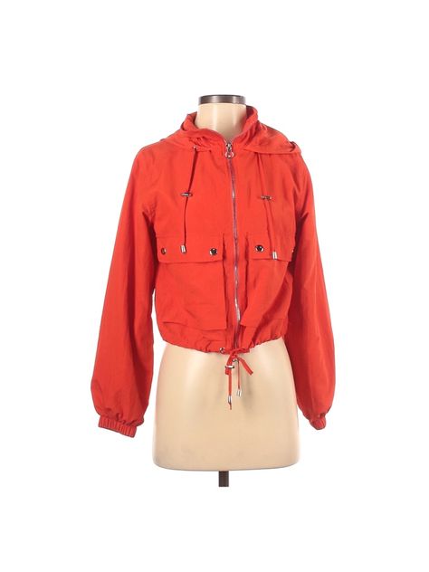 Pull & Bear Jacket Size: X-Small Jackets & Outerwear - used. 100% Polyester, Solid | Pull & Bear Jacket: Orange Solid Jackets & Outerwear - Size X-Small Pull And Bear Jacket, Bear Jacket, Orange Jacket, Pull And Bear, Outerwear Jackets, Red Leather Jacket, Women Handbags, Leather Jacket, Handbags