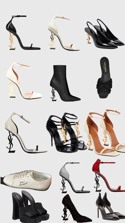 Nike Heels, Luxury Heels, Fashion Shoes Heels, Pretty Shoes Sneakers, Cute Shoes Heels, Shoes Heels Classy, Ysl Heels, Ysl Shoes, Stunning Shoes