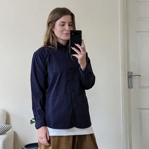 Angharad Jones on Instagram: "Midweek in @tenter_official Wearing the Club Collar shirt in ink, in a gorgeous 100% seersucker cotton. And the Cinchback trousers in caramel, also in 100% cotton - and so easy and comfortable to wear. I went for size S (I'm a UK size 8). Both pieces kindly gifted. Also wearing: @studionicholson tee @newbalance RC30 trainers" Angharad Jones, Club Collar Shirt, Collar Shirt, The Club, Collar Shirts, Caramel, The 100, Trousers, Collar