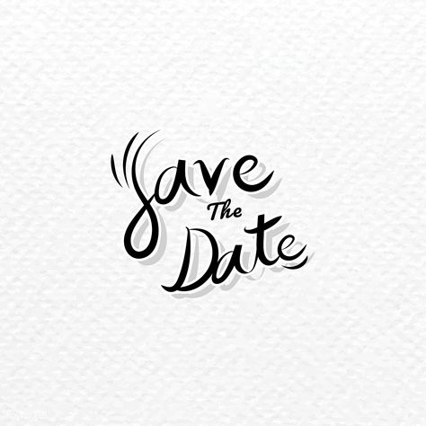 Save the date design vector | free image by rawpixel.com Save The Date Fonts Calligraphy, Event Invitation Card, Save The Date Fonts, Alphabet Party, Cool Black Wallpaper, Save The Date Design, Date Design, Save The Date Designs, Save The Date Photos