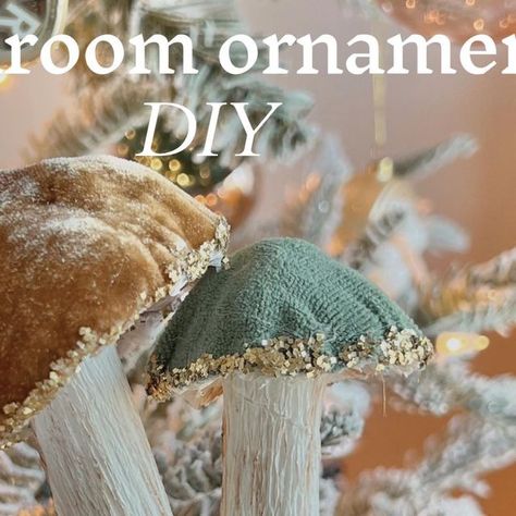 Mushroom Ornaments, Mushroom Crafts, Christmas Sewing Projects, Rainy Day Crafts, Pozole, The Mushroom, Christmas Ornament Crafts, Christmas Sewing, Nature Crafts