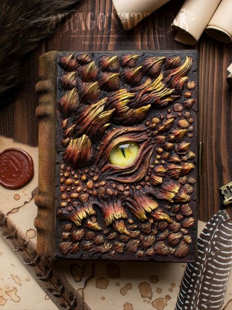 Dragon Journal, Larp Props, Pumpkin Heads, Fantasy Craft, A5 Book, 3d Dragon, Ancient Dragon, Book Cover Diy, Magic Gift