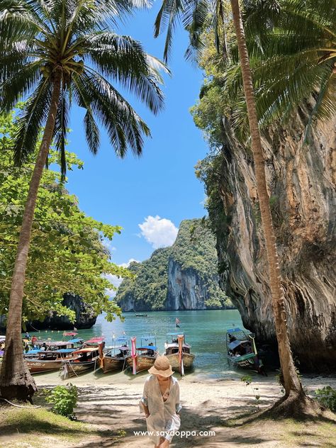 Krabi Thailand, Koh Lao Lading trekking, summer vacation, long tail boat Hong Islands Thailand, Krabi Beach, Paradise Landscape, Travelling Thailand, Ao Nang Beach, Thailand Guide, Koh Samui Beach, Thailand Tourism, Maya Bay