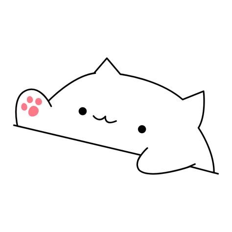 Cat Design Art, Mini Cats, Meme Cats, Bongo Cat, Cat Doodles, Cute Small Drawings, Seni Pastel, Cute Easy Doodles, Haiwan Lucu