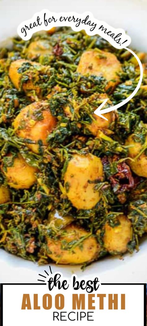 Aloo Methi Recipe, Methi Recipe, Indian Vegetable Recipes, Methi Recipes, Regular Meals, Aloo Methi, Indian Meals, Aloo Recipes, Sabzi Recipe