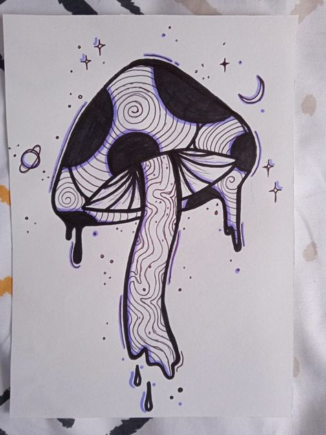 Trippy Mushroom Drawing Ideas Easy, Drippy Mushroom Drawing, Cute Things To Draw On Your Leg, Easy Mushroom Drawing Trippy, Cool Things To Draw Creative Easy Trippy, Skull Mushroom Drawing, Mushroom Texture Drawing, Things To Draw On My Leg, Mashrooms Drawing Aesthetic