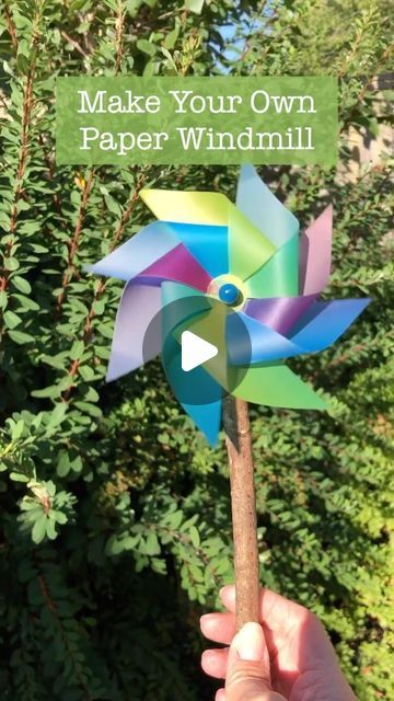 Paper Windmill For Kids, Windmill Craft, How To Make Windmill, Windmill Diy, Paper Windmill, Make Your Own Paper, Waldorf Crafts, Garden Mini, Fair Projects