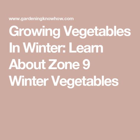 Growing Vegetables In Winter: Learn About Zone 9 Winter Vegetables Winter Garden Vegetables, Winter Vegetable Garden, Growing Winter Vegetables, Winter Veggies, Winter Vegetable, Winter Vegetables Gardening, Homegrown Food, Gardening Zones, Garden Growing