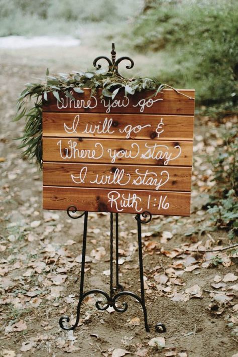 Wedding Bible Verses, Travel Inspired Wedding, Wedding Bible, Wedding Readings, Wedding Signs Diy, Woodsy Wedding, Rustic Wedding Signs, Wedding Guide, Wedding In The Woods