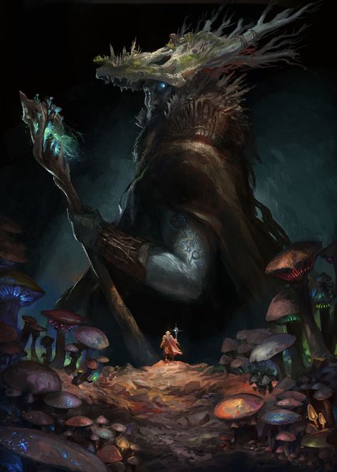 ArtStation - Circle of Spores, Joel Pigou Dnd Druid, Minimal Art Print, Illustration Minimal, Dungeons And Dragons Classes, The Elder Scrolls, Dungeons And Dragons Characters, D&d Dungeons And Dragons, Minimal Art, Art Challenge