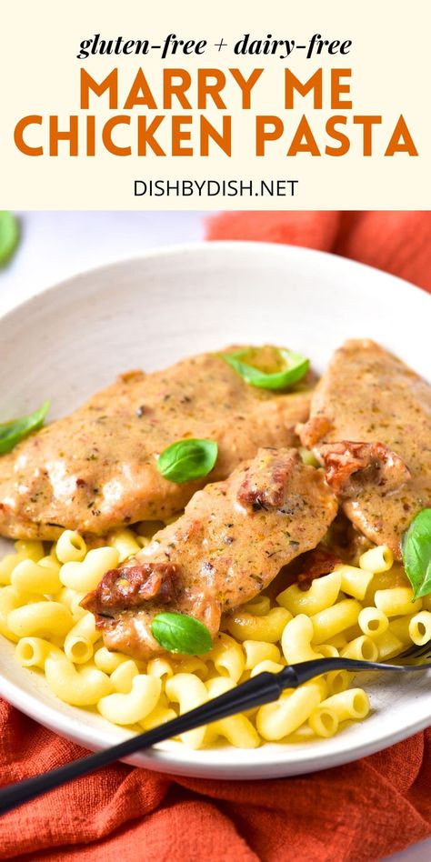 In this easy marry me chicken recipe, seared chicken fillets are simmered in a flavorful and creamy sun dried tomato sauce, and is delicious on its own or over pasta! Totally gluten-free and dairy-free too! Gluten Free Marry Me Chicken, Chicken Fillets Recipes, Chicken Fillet Recipes Easy, Creamy Sun Dried Tomato Sauce, Crockpot Dairy Free, Easy Marry Me Chicken, Chicken Fillet Recipes, Marry Me Chicken Recipe, Chicken Fillets