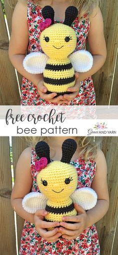 Crochet Bee Pattern, Bee Crochet, Bee Free, Crochet Mignon, Confection Au Crochet, Bee Pattern, Yarn Bee, Crochet Bee, Pola Amigurumi