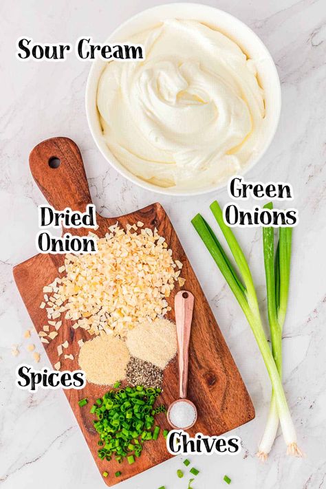 Homemade Sour Cream and Onion Dip - Take Two Tapas Sour Cream And Onion Dip Easy, Homemade Sour Cream And Onion Dip, Sour Cream And Onion Dip, Leftover Sour Cream, Homemade Onion Dip, Homemade Sour Cream, Onion Dip Recipe, Sour Cream Dip, Delicious Dips Recipes