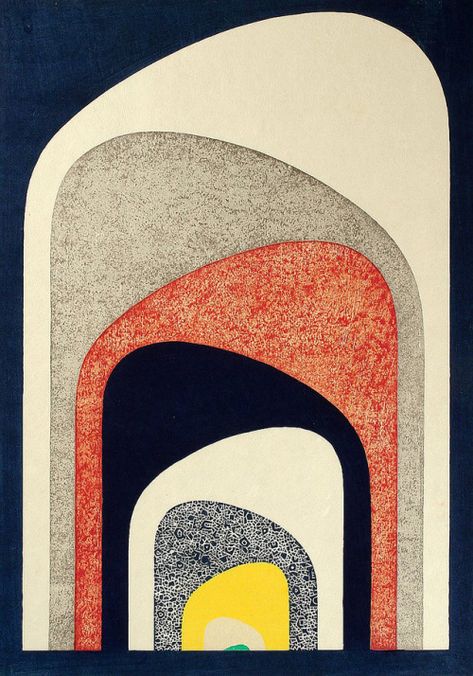 inland-delta:  “Tōshi Yoshida, Extension, 1969  ” Toshi Yoshida, Artistic Rugs, Wood Illustration, Boho Painting, Japanese Calligraphy, Simple Acrylic Paintings, Celtic Art, Japanese Woodblock Printing, Sumi E