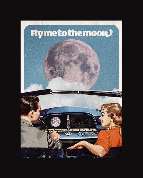 Fly Me To The Moon Movie, George Kempster, Pink Disco, Fly Me To The Moon, Moon Poster, Moon Illustration, Summer 24, Art Club, To The Moon