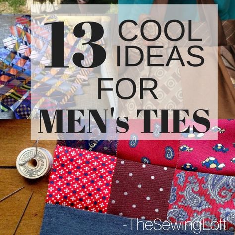 Grab a handful of men's ties because these creative projects are so inspiring, easy to make and super fashionable to use over and over again! Reuse Ties Diy, Ideas For Old Ties Reuse Recycle, Tie Projects Craft Ideas, Neck Tie Pillows, Upcycled Neckties Craft Ideas, Men’s Ties Projects, Things To Make From Mens Ties, Upcycled Ties Diy Projects, What To Do With Old Neckties