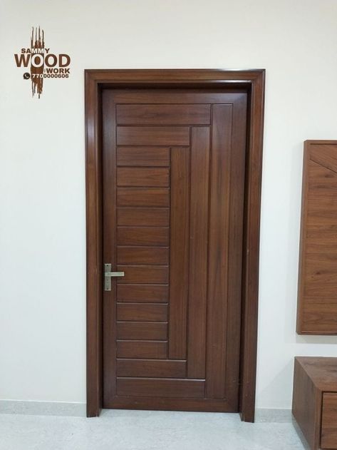 Interior Wooden Doors Modern, Simple Door Design Woods For Room, Wooden Door For Bedroom, Simple Wooden Door Designs, Bedroom Door Design Wooden Simple, Simple Door Design Woods, Ply Door Design Modern, Flash Door Design, Bedroom Door Design Wooden