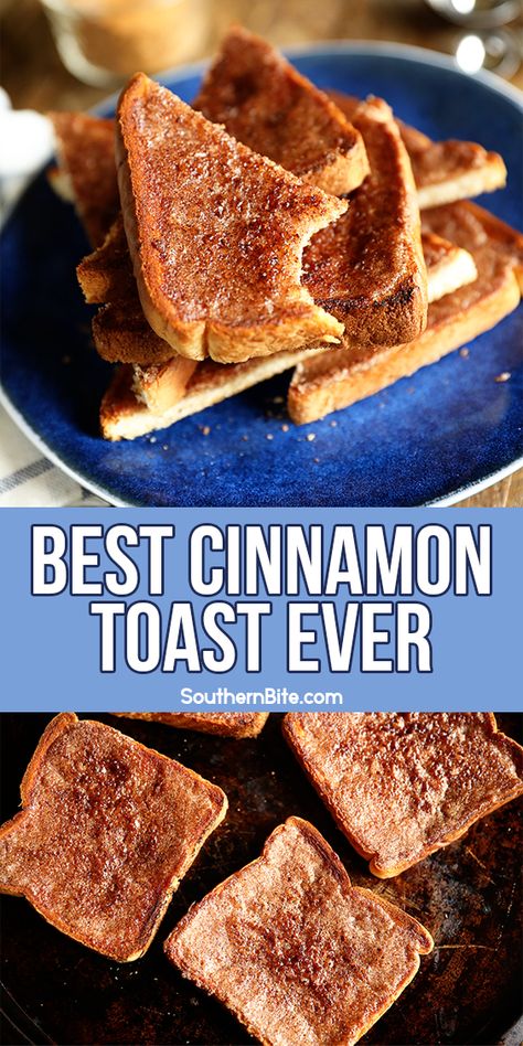 This is seriously the Best Cinnamon Toast you'll ever make! With just a few pantry ingredients, you'll have the perfect breakfast or snack for any time! It's so quick and easy, too! Cinnamon Toast Recipe, Pantry Ingredients, Easy Breakfast Ideas, Cinnamon Toast, Breakfast Breads, Toast Recipes, Breakfast Brunch Recipes, Perfect Breakfast, Breakfast Time