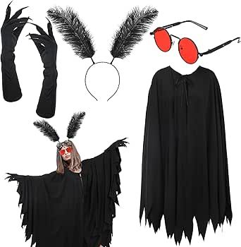 Spooky Cute Costumes, Mothman Costume Woman, Cryptid Costume Ideas, Women's Costume Ideas, Cute Spooky Outfits, Cryptid Halloween Costume, Mothman Halloween Costume, Moth Costume Women, Mothman Outfit