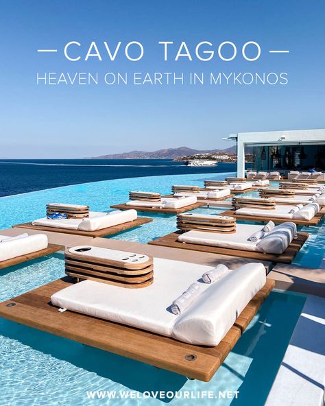 Cavo Tagoo Mykonos - Heaven on Earth in Mykonos • We Love Our Life Love Our Life, Cavo Tagoo, Cave Pool, Cosmopolitan Hotel, Cavo Tagoo Mykonos, Steam Bath, Hotel Amenities, Spa Bath, Dream Pools