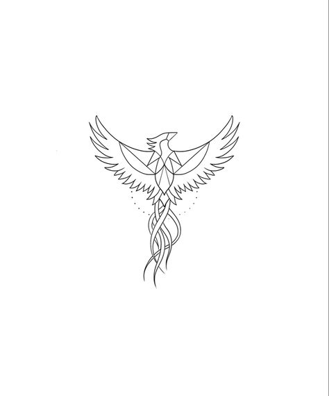 Harry Potter Tattoos Phoenix Art, Small Phoenix Tattoo Men, Small Phoenix Tattoos Simple, Phoenix Minimalist Tattoo, Harry Potter Fine Line Tattoo, Harry Potter Phoenix Tattoo, Phoenix Minimalist, Phoenix Line Art, Phoenix Outline