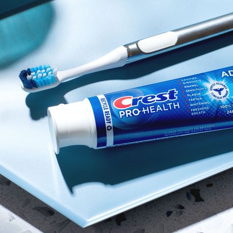 Advance to Healthier Gums and Stronger Teeth from Day 1* with Crest Pro-Health Advanced. This toothpaste is Dentist Designed. Clinically Proven**. Crest Pro-Health Advanced Deep Clean Mint Toothpaste, like all Crest Pro-health toothpastes, cleans beyond what you can see and continues to work between brushings. Formula containing stannous fluoride helps prevent plaque growth to stop issues before they start. * vs. ordinary toothpaste with continued use. Starts fighting plaque and protecting ename Crest Toothpaste, Best Toothpaste, Mint Toothpaste, Tooth Sensitivity, Stronger Teeth, Brush My Teeth, Sensitive Teeth, Deep Clean, Health Facts