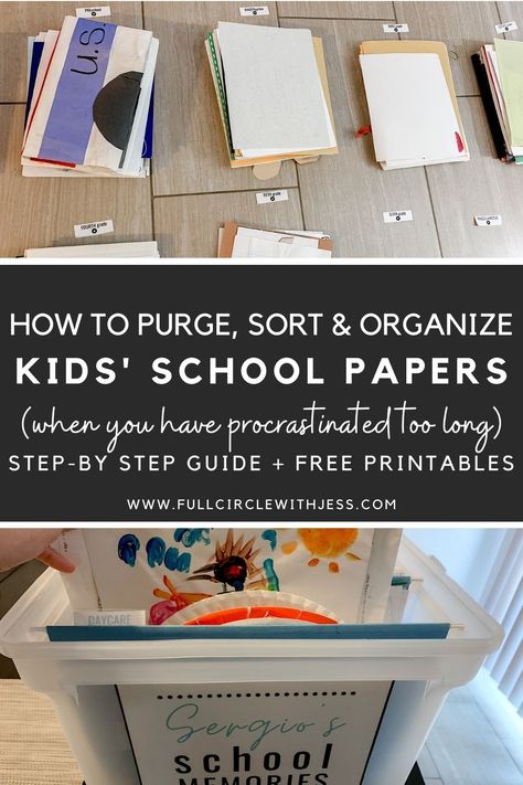 Organizing School Papers At Home, How To Store Kids School Work, School Papers Organization, Organize Kids School Papers, Kids School Paper Organization, Organize School Papers, Homework Station Diy, Kitchen Declutter Organizing Ideas, Kids School Papers