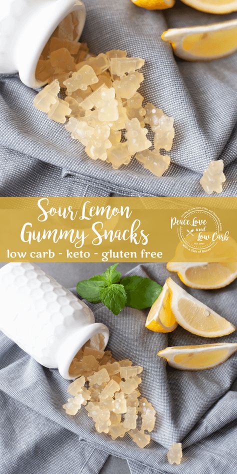 Keto Fruit Snacks, Homemade Fiber Gummies, Green Tea Gummies, Homemade Gummy Bears Healthy, Recipes With Gelatin, Paleo Gummies, Sour Gummies Recipe, Lemon Gummies, Sugar Free Gummies