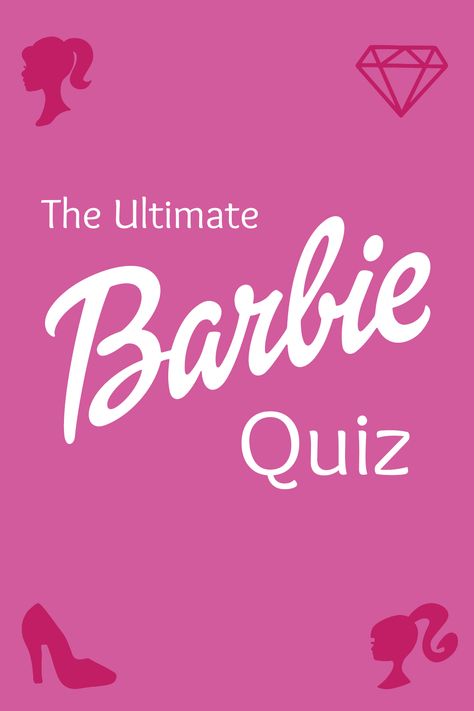 Barbie Quiz Barbie Being Iconic, Barbie Drinking Game, Which Barbie Character Are You Quiz, Barbie Quizzes, Barbie Games To Play, Barbie Trivia, Barbie Quiz, Adult Barbie Party, Quiz Aesthetic