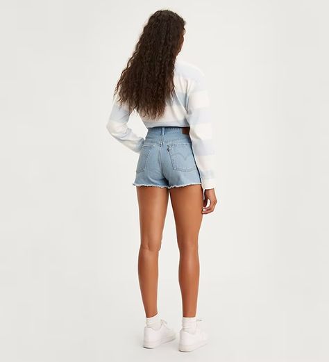 501® High Rise Women's Shorts - Light Wash | Levi's® US Things For Summer, Summer Shopping List, Style Vision Board, Levis Outfit, Levi Jean Shorts, Summer Shopping, Outfits To Try, Clothing Wishlist, Summer Glow