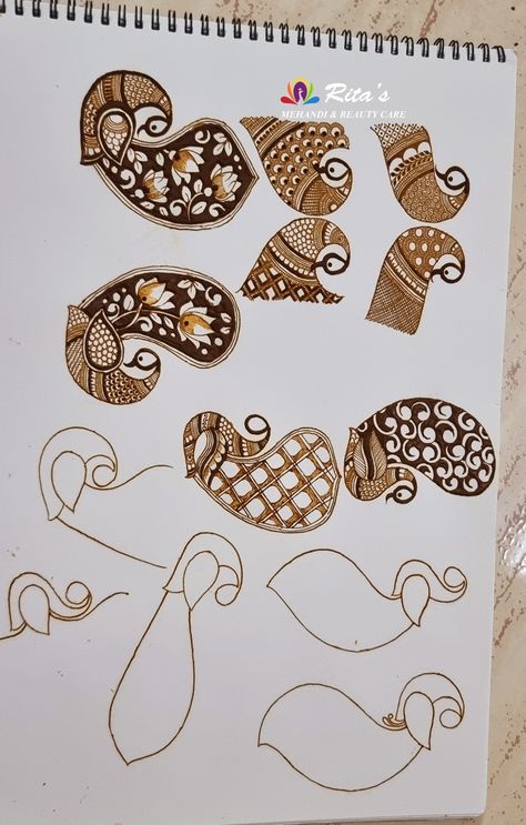 Pikok Mehndi Design, Basic Peacock Mehndi Designs, Pecoke Mehadi, Picoke Bird Mehndi, Cutwork Mehendi Designs, Mehndi Book, Peacock Mehndi, Baby Mehndi Design, Peacock Mehndi Designs