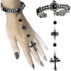 Alchemy Gothic Jewelry, Estilo Punk Rock, Gothic Bracelet, Goth Jewelry, Rosary Bracelet, Dope Jewelry, Estilo Punk, Funky Jewelry, Cross Bracelet