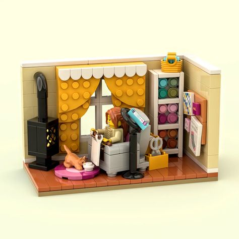 LEGO IDEAS - Me, myself and I Lego House Ideas Furniture, Lego Furniture Ideas, Lego Interior Design, Lego Diy Crafts, Lego House Ideas, Lego Furniture, Big Lego, Lego Gifts, Lego Sculptures