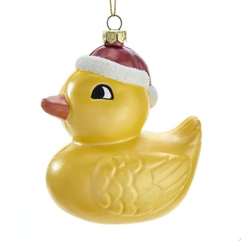 PRICES MAY VARY. Novelty faux rubber ducky ornament Made of hard plastic with festive Santa hat accent Display as a tree ornament or table figurine Measures 4"L x 4"H x 3"W Lovely keepsake ornament adds a whimsical touch to holiday decor Deck the halls this holiday season with this novelty faux rubber duck ornament. The ornament is made of hard plastic and decorated with a Santa hat for a festive look. Whether displayed on the tree or as a decorative table figurine, this ornament is sure to be t Duck Ornaments, Hummingbird Ornament, Modern Christmas Ornaments, Ornament Stand, Christmas Duck, Plastic Christmas Tree, Hanging Display, Kurt Adler, Yellow Duck