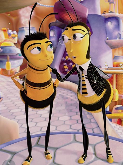 Ken Bee Movie, Duo Characters Cartoon, Bee Movie Costume, The Bee Movie Aesthetic, Bee Movie Wallpaper, Best Duos In Cartoons, Disney Duos Characters, Bee Movie Aesthetic, Bestfriend Cartoons