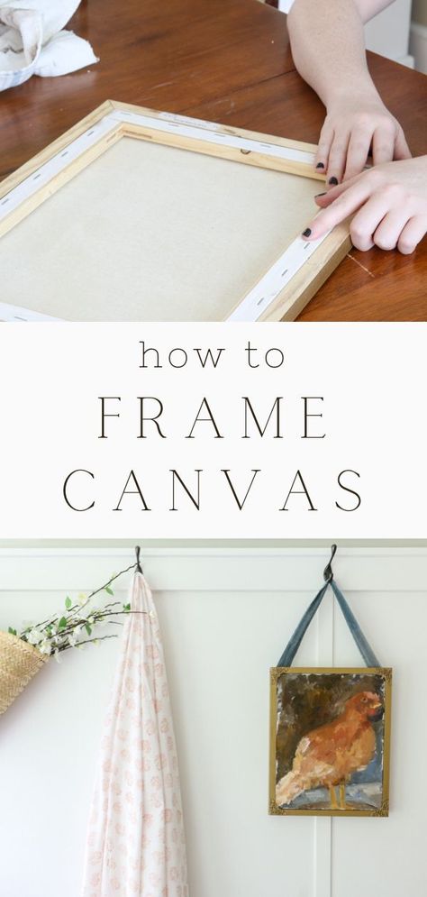 If you have canvas art that you want to frame, but don't want to pay hefty prices to have it done professionally, then this article is for you. Here, you will learn how to frame canvas art yourself, quickly and easily with an inexpensive DIY approach. In just a few simple steps, you can have your canvas art framed and looking beautiful in your home in no time. DIY floating frame tutorial. DIY canvas frame cheap and easy. How to DIY a wood floating frame for canvas. DIY photo canvas frame. Floating Frame For Canvas, Diy Photo Canvas, Canvas Art Easy, Frame Canvas Art, Frame For Canvas, Diy Canvas Frame, How To Make Canvas, Framing Canvas Art, Diy Canvas Photo