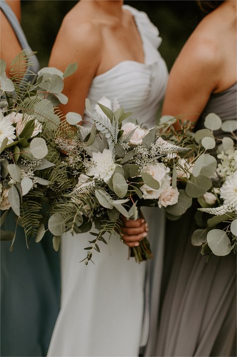 Bridesmaid Bouquet White, Eastern Shore Maryland, Greenery Bouquet, Eucalyptus Bouquet, Earthy Wedding, Eucalyptus Wedding, September Wedding, Eastern Shore, Bridesmaid Flowers