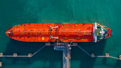 Aerial view tanker ship unloading at por... | Free Photo #Freepik #freephoto #business #sea #ship #boat Tanker Ship, Photo Retro, Sea Ship, Ship Boat, Oil Tanker, Naval Force, Red Sea, Future Car, Oil And Gas