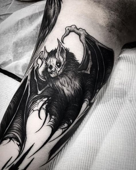 Dracula Tattoo, Bats Tattoo Design, Vampire Tattoo, Dark Tattoos, Mystical Tattoos, Goth Tattoo, Bat Tattoo, Wicked Tattoos, Quality Tattoo