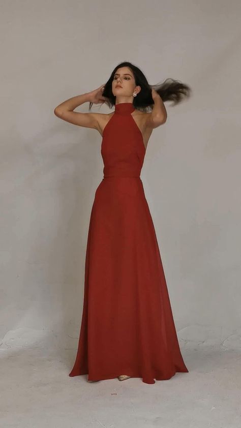 Halter Neck Prom Dress Long, Bridesmaid Halter Dress, Halter High Neck Dress, Halter Chiffon Dress, Halter Neck Red Dress, Halter Neck Backless Dress, Bridesmaid Dresses High Neck, Halter Neck Dress Formal, Halter Dress Bridesmaid