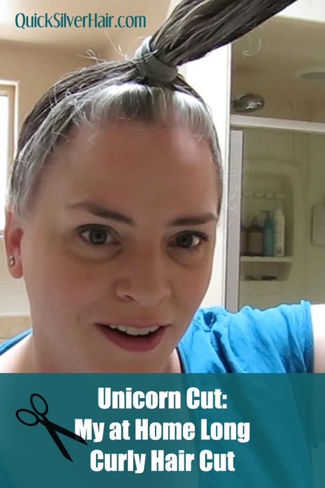 Trim Hair At Home Diy, Home Haircut For Women Diy, Diy Unicorn Haircut, Curly Unicorn Haircut, How To Trim Long Hair At Home Yourself, Diy Haircut At Home Layered Hair, Unicorn Haircut Diy, Diy Curly Haircut At Home, How To Trim Curly Hair