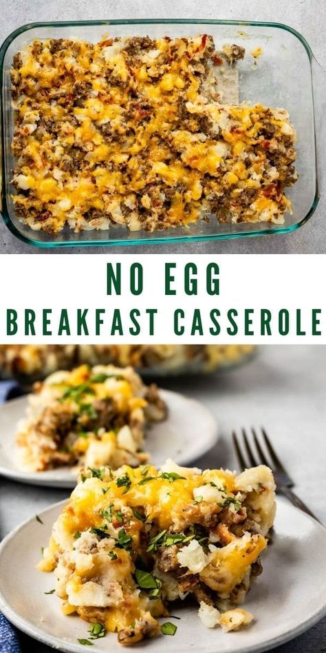 Hashbrown Breakfast Casserole Without Eggs, Breakfast Casserole With No Eggs, Brunch No Eggs, Sausage Hashbrown Casserole No Eggs, No Egg Savory Breakfast, Eggless Breakfast Casserole Egg Free, Brunch Recipes No Eggs, Hashbrown Casserole No Eggs, Eggless Breakfast Recipes